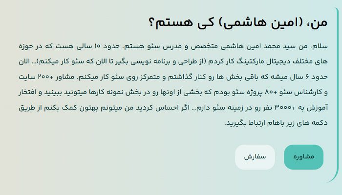 بهترین شرکت خدمات سئو سایت در تهران 2 شرکت سئو سایت امین هاشمی