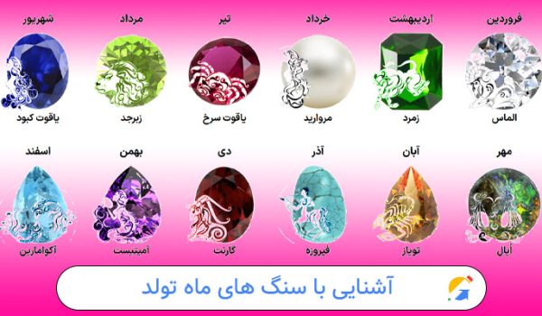آشنایی با سنگ های ماه تولد