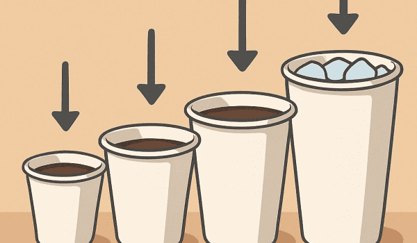 حجم لیوان کاغذی