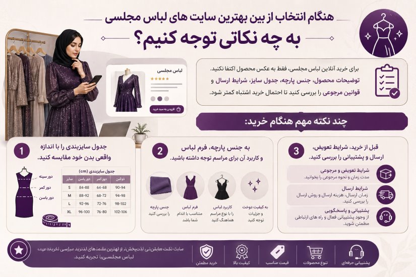 بهترین سایت خرید لباس مجلسی | 3 نکته انتخاب بهترین! 3 نکات خرید لباس از بهترین سایت مجلسی